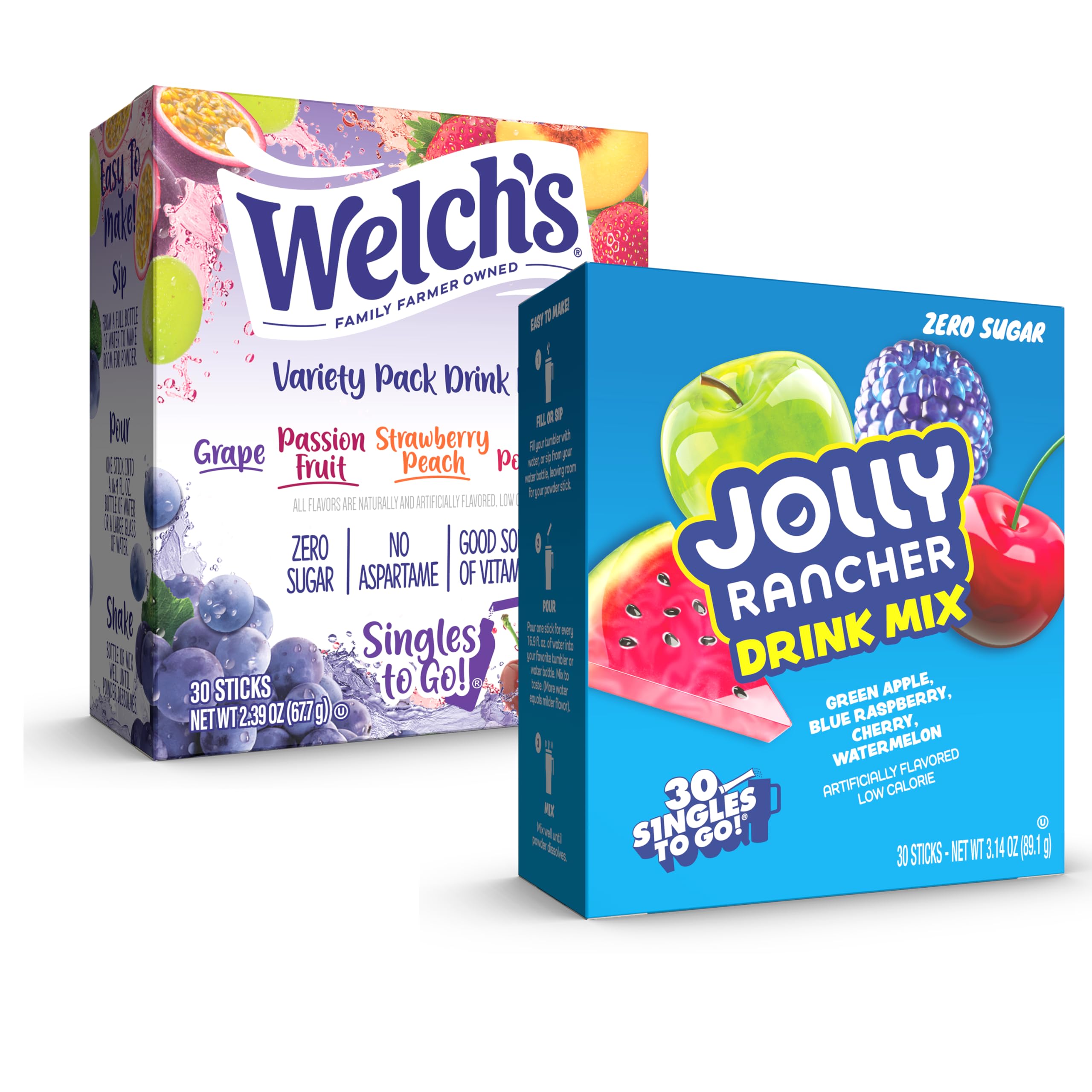 Amazon.com : Jolly Rancher & Welch's Drink Mix Variety Pack – 60